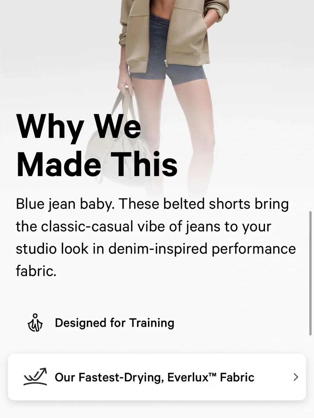 NWT - Lululemon Denim-Effect Women’s Shorts - Super Cute!